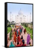 India, Uttar Pradesh, the Taj Mahal, This Mughal Mausoleum Has Become the Tourist Emblem of India-Gavin Hellier-Framed Stretched Canvas