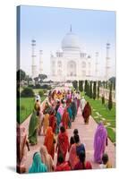 India, Uttar Pradesh, the Taj Mahal, This Mughal Mausoleum Has Become the Tourist Emblem of India-Gavin Hellier-Stretched Canvas