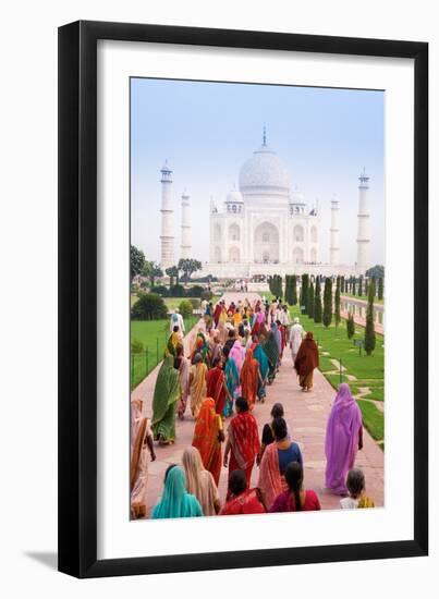 India, Uttar Pradesh, the Taj Mahal, This Mughal Mausoleum Has Become the Tourist Emblem of India-Gavin Hellier-Framed Premium Photographic Print