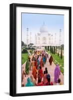 India, Uttar Pradesh, the Taj Mahal, This Mughal Mausoleum Has Become the Tourist Emblem of India-Gavin Hellier-Framed Photographic Print