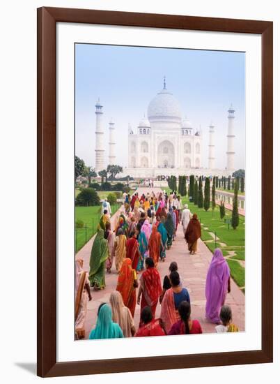 India, Uttar Pradesh, the Taj Mahal, This Mughal Mausoleum Has Become the Tourist Emblem of India-Gavin Hellier-Framed Photographic Print