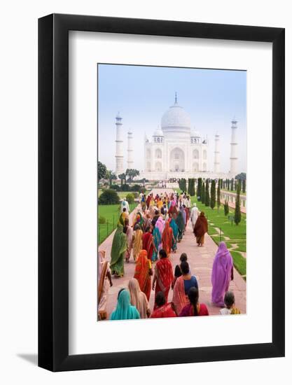 India, Uttar Pradesh, the Taj Mahal, This Mughal Mausoleum Has Become the Tourist Emblem of India-Gavin Hellier-Framed Photographic Print