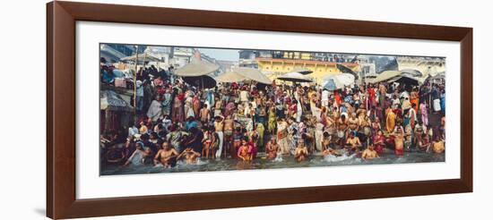 India Uttar Pradesh Varanasi (Benares) Religious Rites in the Holy Ganges-Gavin Hellier-Framed Photographic Print