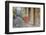 India, Varanasi a Man Walking Down a Stone Tiled Street in the Downtown Area-Ellen Clark-Framed Photographic Print