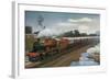 India - View of the Bombay-Poona Mail Train-Lantern Press-Framed Art Print