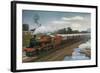 India - View of the Bombay-Poona Mail Train-Lantern Press-Framed Art Print