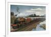 India - View of the Bombay-Poona Mail Train-Lantern Press-Framed Premium Giclee Print