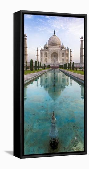 India. View of the Taj Mahal in Agra.-Ralph H^ Bendjebar-Framed Stretched Canvas