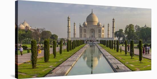 India. View of the Taj Mahal in Agra.-Ralph H. Bendjebar-Stretched Canvas