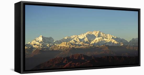 India, West Bengal, Singalila National Park, Sandakfu, Snowcapped Kangchenjunga-Anthony Asael-Framed Stretched Canvas