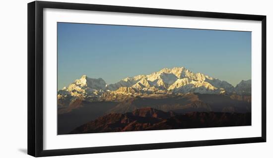 India, West Bengal, Singalila National Park, Sandakfu, Snowcapped Kangchenjunga-Anthony Asael-Framed Photographic Print