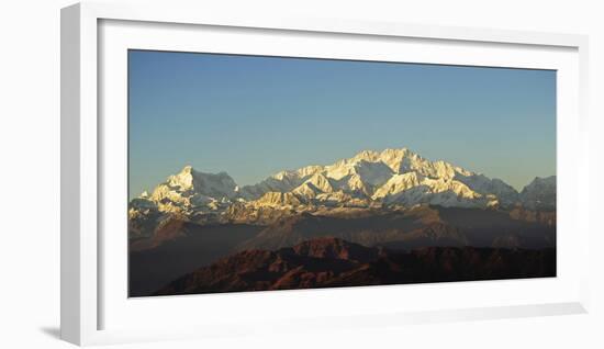 India, West Bengal, Singalila National Park, Sandakfu, Snowcapped Kangchenjunga-Anthony Asael-Framed Photographic Print