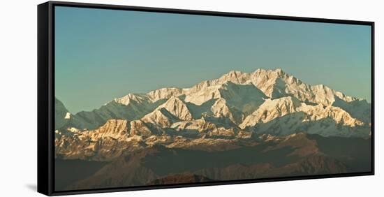 India, West Bengal, Singalila National Park, Sandakfu, Snowcapped Kangchenjunga-Anthony Asael-Framed Stretched Canvas