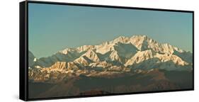 India, West Bengal, Singalila National Park, Sandakfu, Snowcapped Kangchenjunga-Anthony Asael-Framed Stretched Canvas