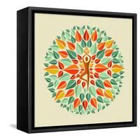 India - Yoga Mandala-cienpies-Framed Stretched Canvas