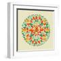 India - Yoga Mandala-cienpies-Framed Art Print