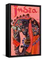 India-David Klein-Framed Stretched Canvas