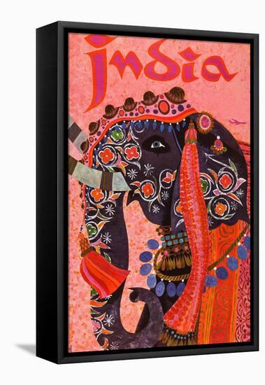 India-David Klein-Framed Stretched Canvas