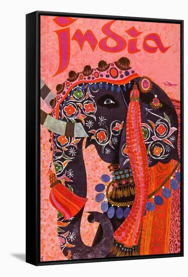 India-David Klein-Framed Stretched Canvas