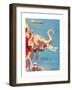 Indian Airlines Viscount Aircraft-Laurence Fish-Framed Giclee Print