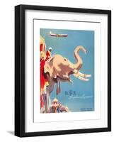 Indian Airlines Viscount Aircraft-Laurence Fish-Framed Giclee Print
