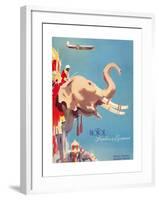 Indian Airlines Viscount Aircraft-Laurence Fish-Framed Art Print