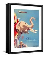 Indian Airlines Viscount Aircraft-Laurence Fish-Framed Stretched Canvas