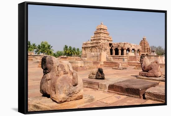 Indian Ancient Architeckture in the Archaeological Place in Pattadakal-rchphoto-Framed Stretched Canvas