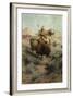 Indian and Buffalo, 1891-Edgar Samuel Paxson-Framed Giclee Print