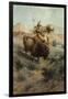 Indian and Buffalo, 1891-Edgar Samuel Paxson-Framed Giclee Print