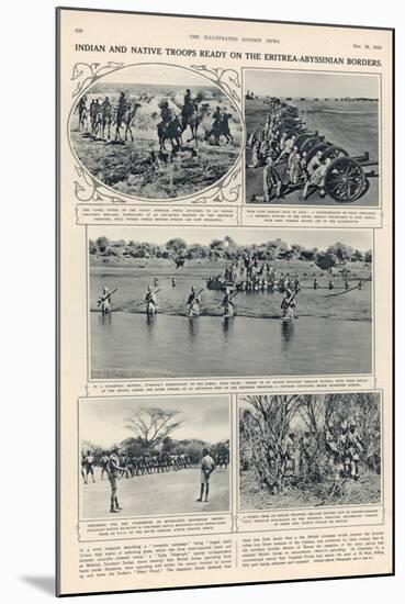 Indian and Native Troops Ready on the Eritrea-Abyssinian Borders-null-Mounted Photographic Print