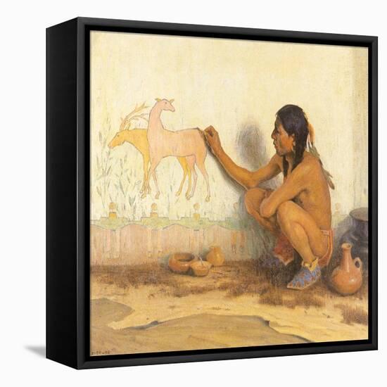 Indian Artist, 1920-Eanger Irving Couse-Framed Stretched Canvas