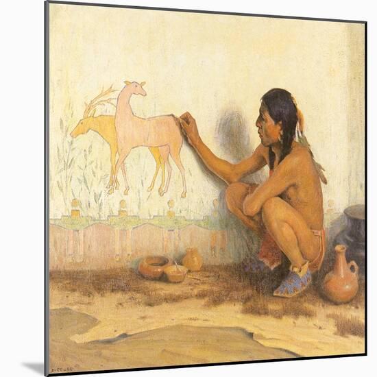 Indian Artist, 1920-Eanger Irving Couse-Mounted Giclee Print