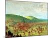 Indian Ball Game-George Catlin-Mounted Giclee Print