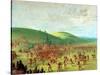 Indian Ball Game-George Catlin-Stretched Canvas