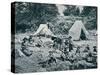 Indian Basket-Makers on the Banks of the St. Lawrence River, 1890s-null-Stretched Canvas