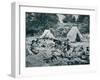 Indian Basket-Makers on the Banks of the St. Lawrence River, 1890s-null-Framed Photographic Print