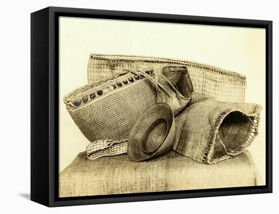 Indian Baskets From North American Coastal Tribes-Asahel Curtis-Framed Stretched Canvas