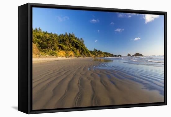 Indian Beach at Ecola State Park Near Cannon Beach, Oregon, USA-Chuck Haney-Framed Stretched Canvas