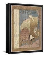 Indian Boy Releasing a Turtle, C. 1828-Yashima Gakutei-Framed Stretched Canvas