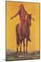 Indian Brave on Horse-Found Image Press-Mounted Giclee Print