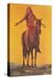 Indian Brave on Horse-null-Stretched Canvas