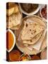 Indian Bread, Chapati Flatbread, Roti Canai, Dal, Curry, Teh Tarik or Pulled Tea, Acar. Famous Indi-szefei-Stretched Canvas