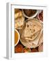 Indian Bread, Chapati Flatbread, Roti Canai, Dal, Curry, Teh Tarik or Pulled Tea, Acar. Famous Indi-szefei-Framed Photographic Print