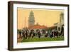 Indian Building and Santa Fe Station, Albuquerque, New Mexico, C.1920-30-null-Framed Giclee Print