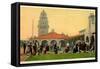 Indian Building and Santa Fe Station, Albuquerque, New Mexico, C.1920-30-null-Framed Stretched Canvas