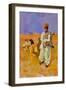 Indian camel man oil on board-Sue Wales-Framed Giclee Print