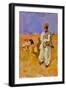 Indian camel man oil on board-Sue Wales-Framed Giclee Print