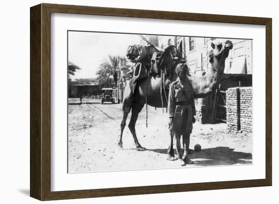 Indian Camel Trooper, Baghdad, 1918-null-Framed Giclee Print