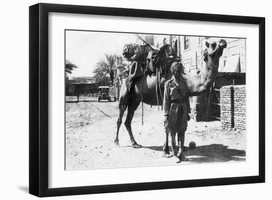 Indian Camel Trooper, Baghdad, 1918-null-Framed Giclee Print